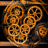 WOODEN.CITY 3D Puzzles for Adults - Industrial Vintage Wall Clock Model Kit - Wooden Puzzles - Mechanical Clock Building Kit WOODEN.CITY