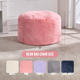 Hobestluk 3ft Bean Bag Chairs for Adults Large Beanbag Chair with Plush Faux Fur Cover Big Bean Bag Chair for Living Room Bedroom Dorm Office -Pink (36” x 36” x 22”) Hobestluk