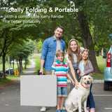 TRINEAR 6FT Folding Table, Portable Plastic Folding Table, Folding Dining Table with Carrying Handle, Party Table Easy Folding and Storage, for Indoor or Outdoor Use TRINEAR