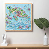 5D Sea Turtle Special Shape Diamond Art Painting Kits for Adults, DIY Crystal Rhinestones Small Animals Picture Diamond Dots Paintings Adult Craft Kits for Beginner Paintcolor