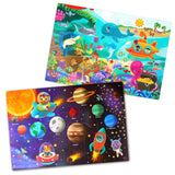 B. toys- Gigantic Jigsaw 2-Pack - Sea & Solar System- 48-Piece Floor Puzzles-Large 2 x 3 Feet Jigsaw Puzzles for Kids – Educational & Developmental Toys – 3 Years + B. toys