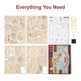 ROKR DIY Wooden Catapult Kit-3D Wooden Puzzle for Adults-Wood Ballista Model Building Kit-STEM Gift for Boys and Girls ROKR