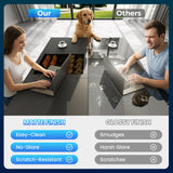 Seetech LED Coffee Table, 44" 3-Drawers Modern Coffee Table with Storage and Charging Station, for Living Room, Black Seetech