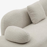 128" Luxury Curved Sectional Sofa with Ottoman, 6-Seater Boucle Couch Cloud Like Modular Sofa, Curved Sofas for Living Room, Luxury Couches with Butterfly Backrest Pillows (Beige) mr.waiba