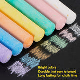 160 PCS Sidewalk Chalks Set Non-Toxic Washable Jumbo Chalk for Outdoor Art Play, Painting on Chalkboard, Blackboard and Playground JOYIN