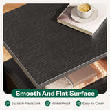 Huuger Nightstand Set of 2, Night Stand with Fabric Drawer, Mesh Shelf, Side Table with Storage, Fabric Drawer Dresser, Open Shelf, Metal Frame, Bedroom, Black Huuger