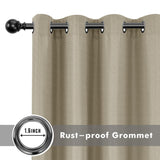 HolidayIdeas Outdoor Curtains for Patio Waterproof-4 Panels Linen Gazebo Curtains 54"x84"-Indoor/Outside Privacy Taupe Curtains Weatherproof Weighted for Pergola, Porch,Backyard,Living Room,Sunroom HolidayIdeas
