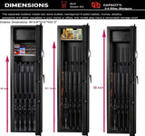 Larger and Deeper Rifle Safe, New and Improved Gun Safe for 5-6 Rifles and Shotguns for Home, Quick Access Gun Cabinet (w or w/o Scope) with Lockbox Silent Mode quicktec