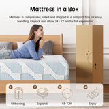 GTWMAT Full Size Mattress 8 Inch, Cooling Gel Memory Foam Mattress in a Box for Single Adult Cool Sleep Pressure Relief, Removable Washable Cover, Medium Firm Feel, CertiPUR-US Certified, Blue GTWMAT