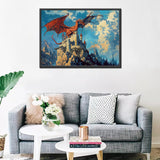 Fire Dragon Jigsaw Puzzles for Adults 1000 Pieces,Dragon in The Mountain Classic Puzzles Art Adult Puzzle DIY Kit Wooden Toy Unique Gift Home Decor Red Dragon Puzzle Games 27"x20"inch Tucocoo