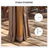 Outsunny 12' x 19' Louvered Pergola Hardtop Gazebo with Adjustable Aluminum Roof and Frame, Outdoor Pergola with Curtains and Netting, for Garden, Lawn, Backyard, and Deck, Wood-Like Outsunny