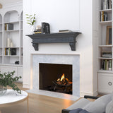 Pearl Mantels ARYB72416 Elegantly Detailed Wood Mantel Shelf, 72", Unfinished Pearl Mantels