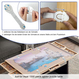 2 Roll Puzzle Board Cover Mat 34x26 Inch with 12 PCS Locking Buckles for 1500 Piece Jigsaw Puzzle Table Puzzle Table Replace Cover (Cover Mat Only) BOUTICOL