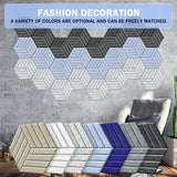 SHJADE 12 Pack Acoustic Panel Self-Adhesive, 14" X 12" X 0.4"High Density Sound Proof Padding, Hexagon Sound proof Insulation Beveled Edge Wall Tiles(White) SHJADE