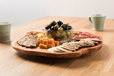 Driini Premium Handmade Root Wood Lazy Susan Turntable Organizer - Rustic Wooden Serving Platter Cheese Board (12") Driini