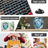 Yomiie Wolves Sun Catcher Window Hanging - DIY Double Sided Animals Diamond Painting Pendant Kits for Adults, Acrylic Diamonds Art Ornament for Indoor/Outdoor Garden Home Decoration (8x8 inch) Yomiie