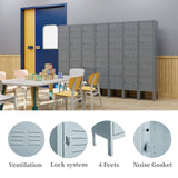 Yizosh Metal Locker with 5 Doors, Tall Steel Storage Lockers for Employees - 5 Tier Locker Storage Cabinets for School, Gym, Home, Office, Garage Yizosh