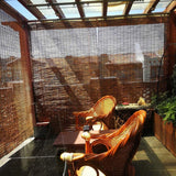 Roller Blinds Outdoor Shade H 64" 72" 84" Light Filtering Roller Blinds Window Shade Bamboo Sunshade Patio Blinds for Deck Porch Balcony Backyard, Privacy Bamboo Translucent Shade Generic