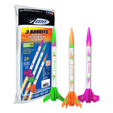 Estes 2435 3 Bandits Rocket-Building Kit, Beginner Mini-Engine-Powered Flying-Rocket-Model Kit for Ages 10+ Estes