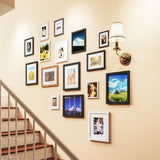 Picrit 11x14 Picture Frame Set of 12, Photo Display 8x10 with Mat or 11x14 Without Mat for Wall Mounting or Table Top Display, Black. Picrit