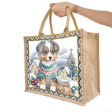 ARTopet DIY Diamond Art Painting Bags Christmas Handbag Handmade Shopping Tote Bags with Canvas Pattern Reusable Grocery Bag for Women Art Craft Gift-Dog ARTopet