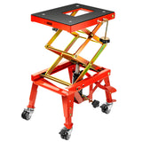 VIVOHOME 350 Lbs Heavy Duty Hydraulic Motorcycle Lift Jack Table Foot Operated ATV Dirt Bike Scissor Stand with 4 Wheels VIVOHOME