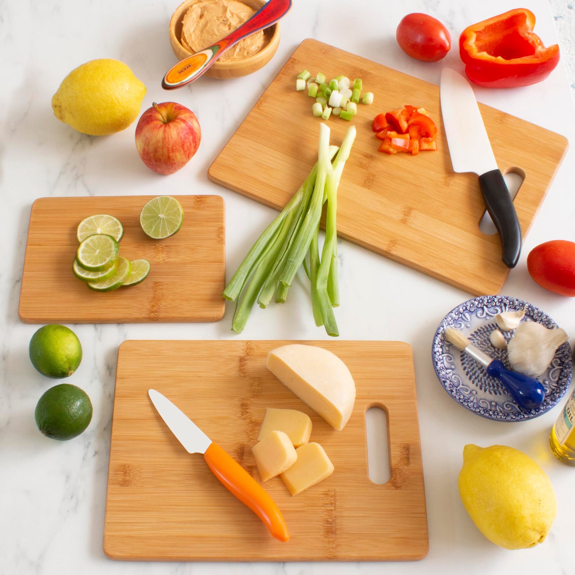 Totally Bamboo 3-Piece Bamboo Cutting Board Set; 3 Assorted Sizes of Bamboo Wood Cutting Boards for Kitchen - WoodArtSupply