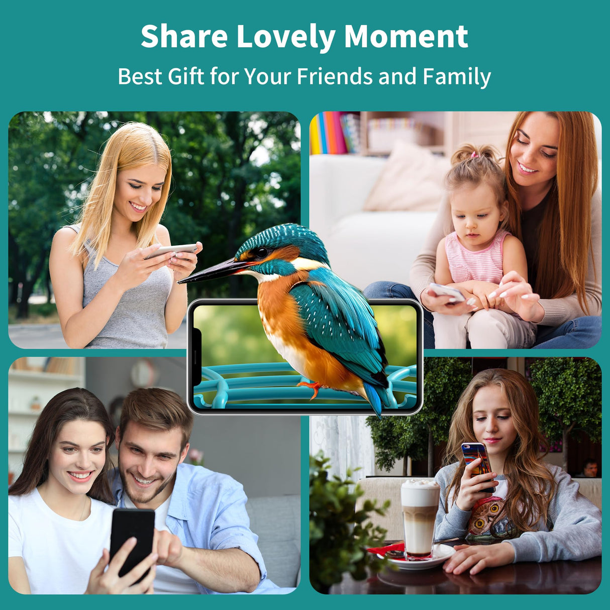 OIRHNL Smart Bird Feeder with Camera,AI Identify Birdwatching Camera with Solar Powered-Motion Activated & Watching HD Bird Video,Transparent OIRHNL