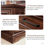 ACCOHOHO 6 Drawer Dresser, Farmhouse Chest of Drawers for Bedroom, 44" Tall Dresser with Large Metal Handles, Wood Drawer Organizer for Living Room, Hallway, Closet - Brown ACCOHOHO