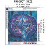 SHICERNHJ Waterfall Diamond Painting Kits for Adults,Crystal Forest Iandscape 5D Diamond Art Kits for Beginners, DIY Full Drill Scenery with Gem Art Home Wall Decor12x12Inch SHICERNHJ