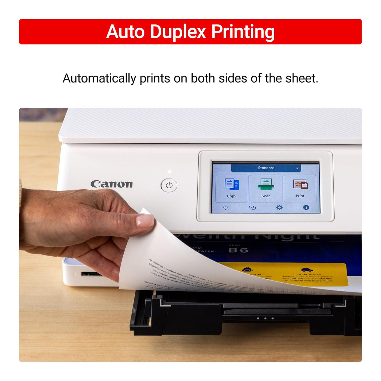 Canon PIXMA TS8820 Wireless 3-In-1 Home Printer with One Sheet Multipurpose Tray, 6 Individual Inks System, and 4.3-Inch Color LCD Touchscreen (White) Canon