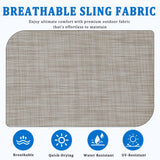 Seekverse 5-Piece Outdoor Dining Set, Round Metal Table with 4 Grey Chairs, Teak Patio Table with Umbrella Hole for Garden, Yard, Patio Seekverse