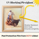 US Art Cherry 15x20.5 Puzzle Frame .75" Inch Wide - Handmade Solid Wood Picture Frames with Preinstalled Hangers and UV Blocking Plexiglass Frames US Art