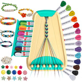 Arts and Crafts for Kids Ages 8-12,Friendship Bracelet Making Kit for Girl,Kids Jewelry Making Kit with 28 Pre-Cut Threads,Christmas Birthday Gifts for Ages 6 7 8 9 10 11 12 Year Old Cyan Maynacs