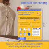 New brothread 6PCS 8.5"x11" Sticky Water Soluble Embroidery Stabilizer Printable Paper Stabilizer - Medium Weight - Allowed for Print or Draw Patterns Best for Hand & Machine Embroidery New brothread