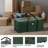 Elf Stor Green Rolling Christmas Storage Bag-For 12 FT Artificial Trees Canvas Duffel with Wheels-Protects Holiday Decorations & Inflatables, (L) 67” x (W) 28” x (H) 24 Elf Stor