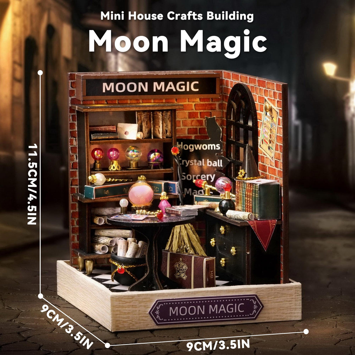 Flever Dollhouse Miniature DIY House Kit Creative Room with Furniture for Romantic Artwork Gift (Moon Magic) Flever