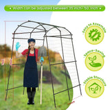 Lalahoni Garden Arch Trellis for Climbing Plants Outdoor, 7 ft Tall Walkway Metal Archway Arbor Tunnel Large for Vegetables Plant Cucumber Trellis for Garden Raised Bed, Black lalahoni