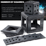 WelderElite 12-Piece Welding Coupons 1/8" Welding Practice Kit 11 Gauge Beginners Welding Mild Steel Sheet Can Be Used to Make 1 Dice and 1 Cube Frame WelderElite