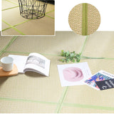 Nisorpa 71'' x 71'' Japanese Tatami Mat Igusa Tatami Mattress 0.47'' Thick Japanese Floor Mattress Rattan Non-Slip Breathable Memory Foam Area Rug Tatami Rug Mat Bedroom Sleeping Crawling Mat, Green Nisorpa