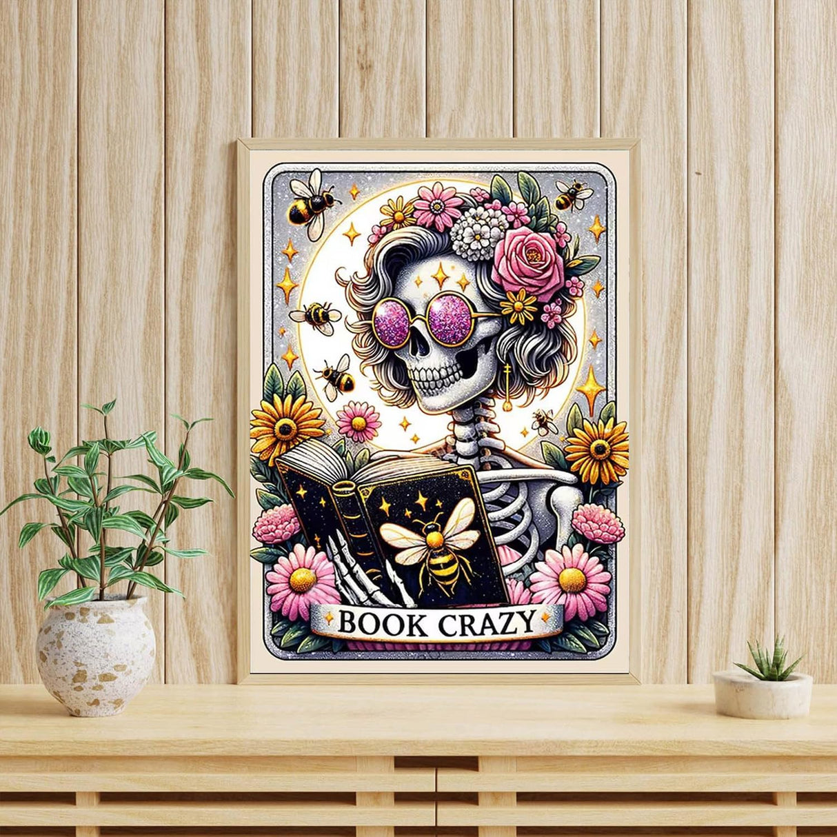 GOUOYANA Skull Diamond Art Kits for Adults, Tarot Card Diamond Painting for Beginners, DIY Full Rhinestone 5D Gothic Diamond Painting Kits (Gemstone Craft), Home Wall Decoration (12x16 inch) GOUOYANA