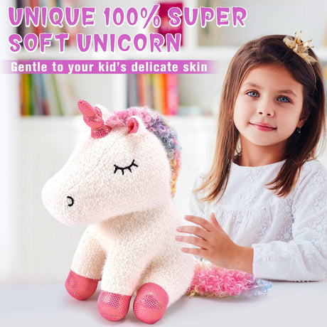 Toylink Unicorn Gift for Girls Toy Age 3 4 5 6 7 8 with Plush Stuffed Animal Water Bottle Night Light Headband DIY Color Book Pen, Christmas Birthday Gifts Idea Toys for Little Girl 3-10 Years Old Toylink