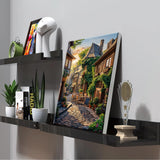 ATDMS Paint by Numbers Kit for Adults with Frame City Street Scene Paint by Number with Easel City View Adult Paint by Number Kits on Canvas Framed Paint by Numbers for Home Wall Decor 8x12 Inch ATDMS