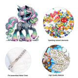 JISHSHAY Diamond Painting Pendant 5D DIY Unicorn Diamond Art Wind Chime Special Shaped Crystal Crystal Suncatcher Garden Wind Chimes Wind Chimes Outdoor Garden Diamond Art Keyrings Garden Chimes JISHSHAY