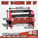 Veitorld Power Tool Organizer with Charging Station - 4 Drill Holders - Heavy Duty Modular Wall Mount Rack for Garage, Tool Storage Organizer - Christmas Birthday Gifts for Men Dad Him Husband Veitorld