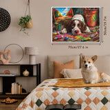 Puppy Painting Puzzle for Adults 1000 Pieces, Funny Dog Jigsaw Puzzle, Cute Animal Puzzle BBOLDIN