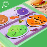 Magnetic Puzzles for Kids Ages 1-3, Travel Toddler Puzzles Ages 2-4 Year, Food Activities Toy for Boys & Girls 3-5 yo - Learning Magnet Gift for Road Trip QimuMku