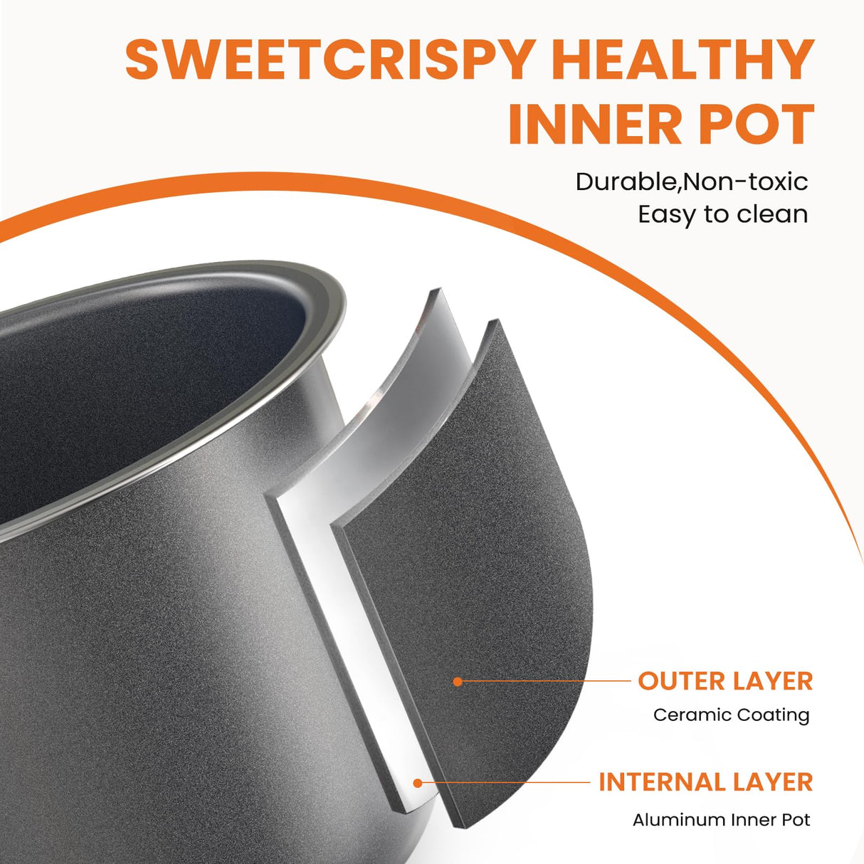 Sweetcrispy 6 QT Electric Pressure Cooker 12-in-1 Multi Digital Cookers, Rice Steamer Yogurt Maker Stainless Steel Sweetcrispy