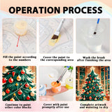 4 Pack Christams Paint by Numbers Kit for Adults with Frame and Wooden Easel, Christams Paint by Number Kit, Acrylic Painting Crafts for Home Decor Gift (7.8x11.8inch Snowman Candle Truck Tree) CRZMODE