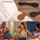 GGSTDDUP 8 Pcs Leather Magnetic Bookmarks,Retro Magnetic Bookmark Holder,Double-Sided Magnetic Buckle for Wallet,PU Leather Bookmark Gift Suitable for Reading Lovers(Dark Colour) GGSTDDUP